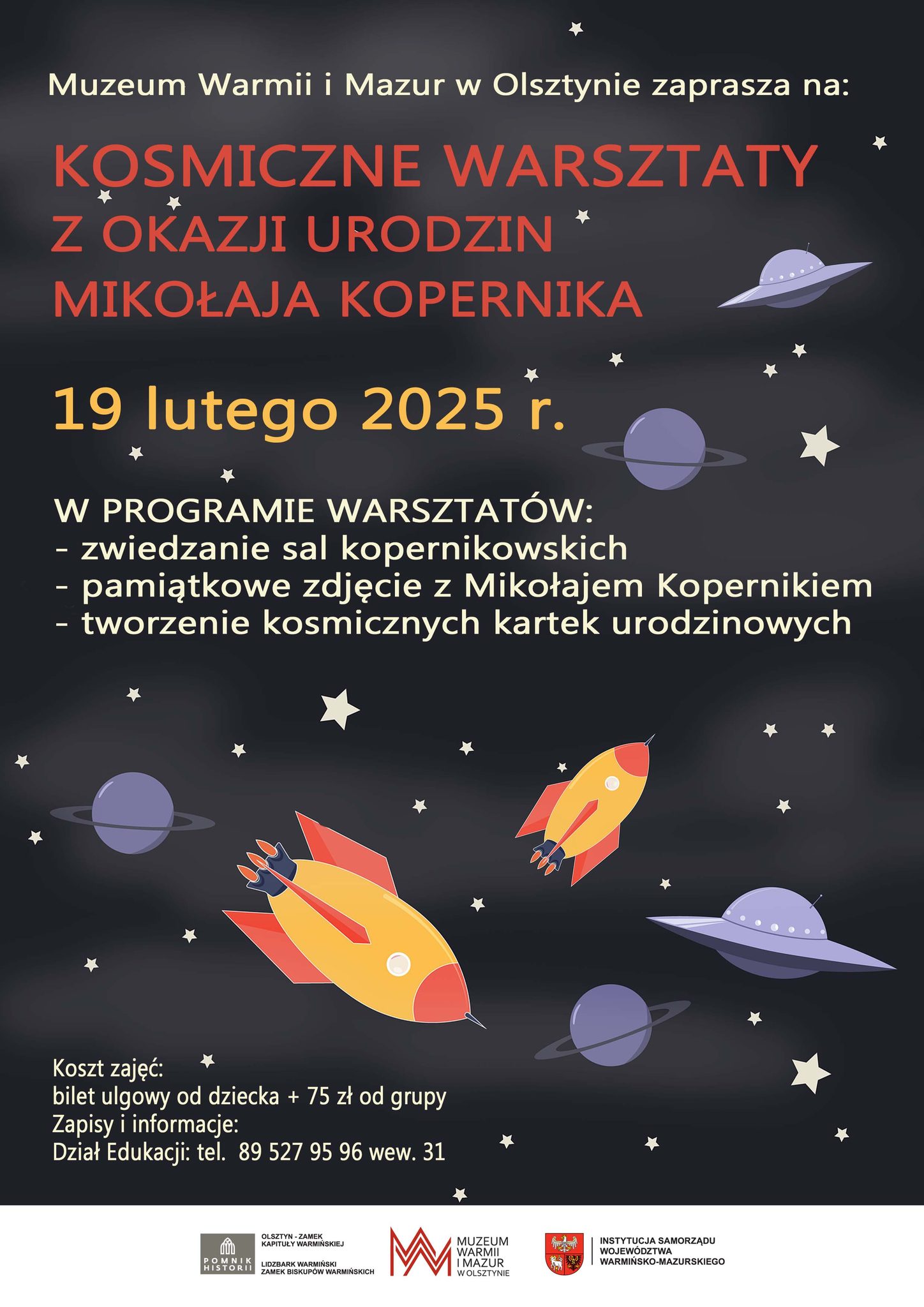 Kosmiczne warsztaty w olsztyńskim zamku - 19 lutego 2025