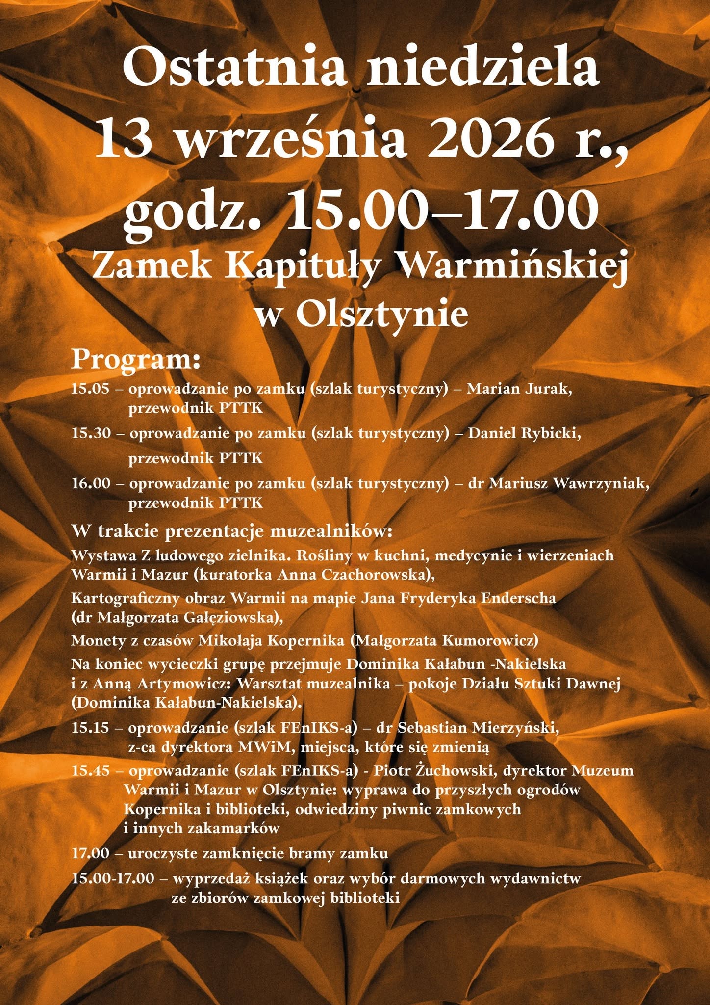 Ostatnia niedziela 13 września 2026 r. 